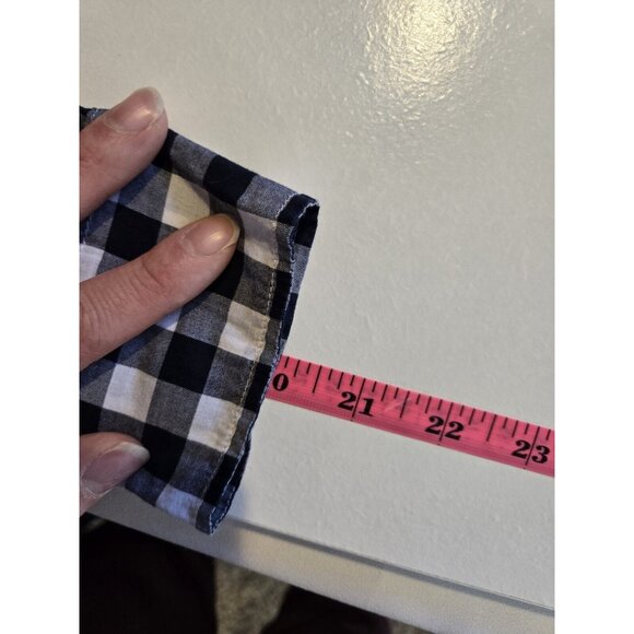 J. Crew Mercentile Blue & White Checkered Lightweight 100% Cotton Flannel XS - Picture 9 of 9